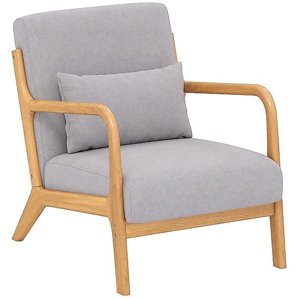 HOMCOM Sessel Loungesessel mit Armlehne, Lendenkissen, Gepolstert Relaxsess günstig online kaufen
