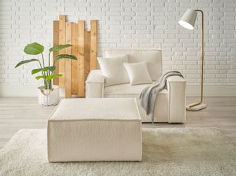 andas Loveseat "FINNLEY, Loveseat & Hocker im Set, trendige Stoffe, inkl. Z günstig online kaufen