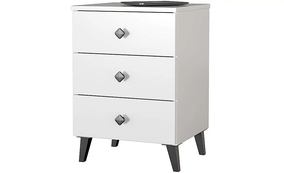 Nachttisch mit 3 Schubladen Lara ¦ weiß ¦ Maße (cm): B: 40 H: 58 Tische > N günstig online kaufen
