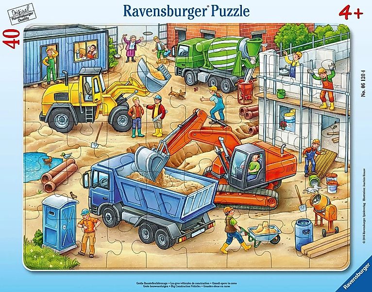 Ravensburger Puzzle Große Baustellenfahrzeuge. 30-48 Teile günstig online kaufen