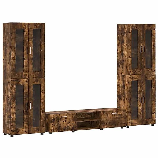 vidaXL TV-Schrankset mit Schubladen Geräucherte Eiche Holzwerkstoff 3397989 günstig online kaufen