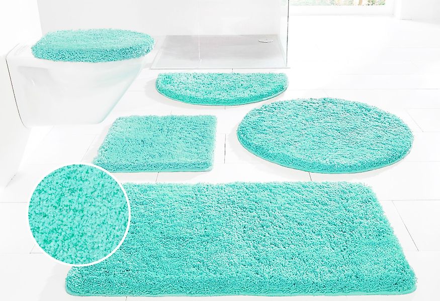 my home Badematte "Sanremo, Badvorleger, Badezimmer Teppich, sehr weich" Hö günstig online kaufen