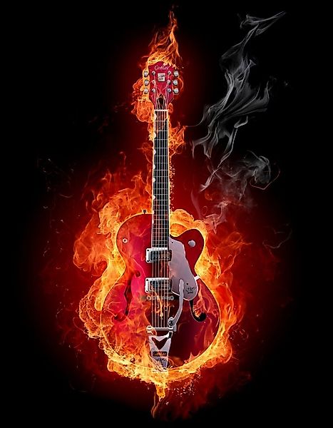 LA CUTE Malen nach Zahlen 5d Diamond Painting Brennende Gitarre Malen nach günstig online kaufen