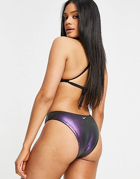 Nike Swimming – Onyx Flash – Bikiniunterteil in schillerndem Schwarz günstig online kaufen