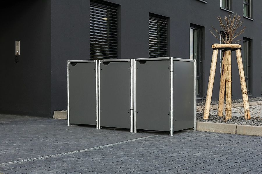 Hide Mülltonnenbox 3x 240 Liter grau B/H/T: ca. 209x115x81 cm günstig online kaufen