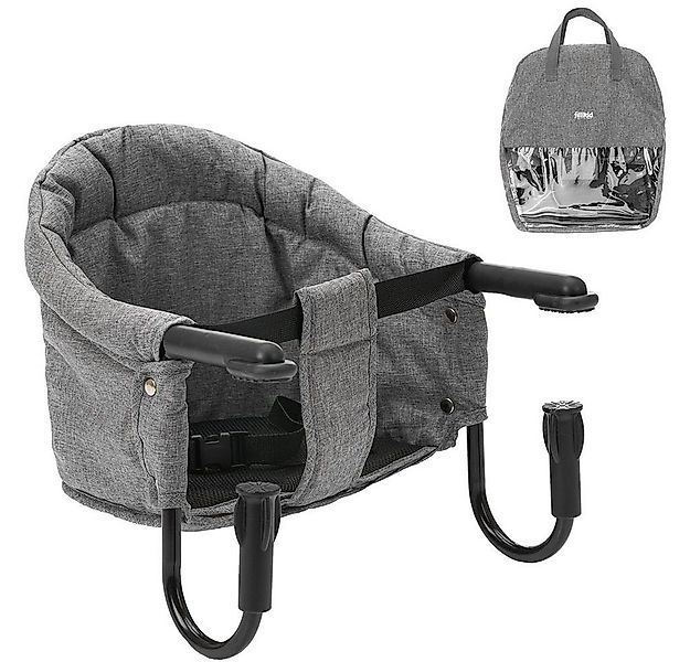 Fillikid Tischsitz Melange Grau, Faltbarer Tischsitz Baby Sitzerhöhung Kind günstig online kaufen