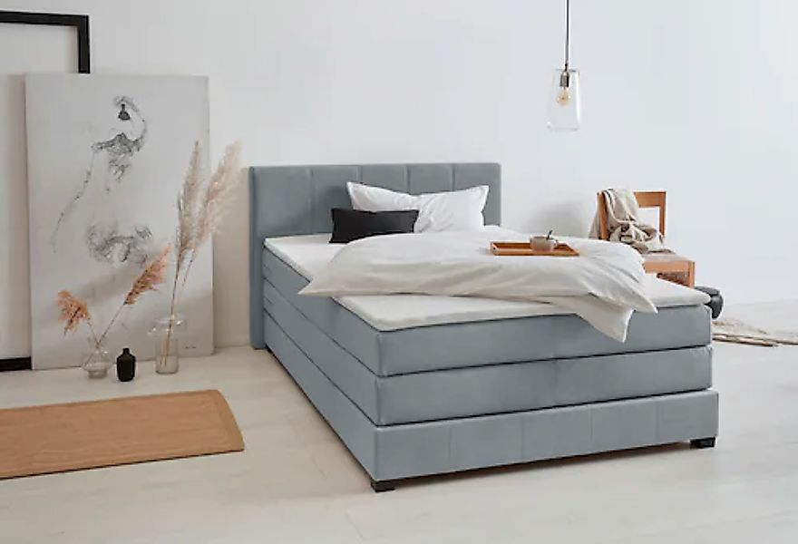 OTTO products Boxspringbett »Peetu«, Taschenfederkern-Matratze, in 4 Breite günstig online kaufen