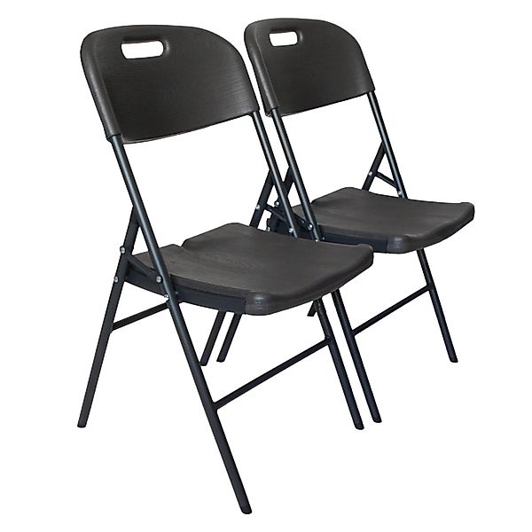TRUTZHOLM 2x Klappstuhl 150 kg Sitzform Ergonomisch Wetterfest Holzoptik Gr günstig online kaufen