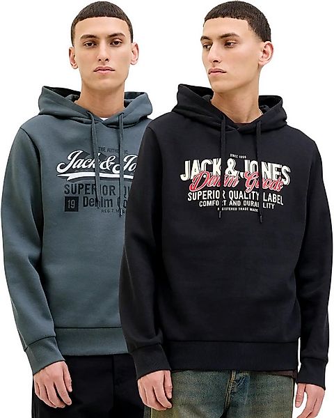 Jack & Jones Kapuzenpullover stilvolle Hoodies mit Logoprint (Spar Set, Dop günstig online kaufen