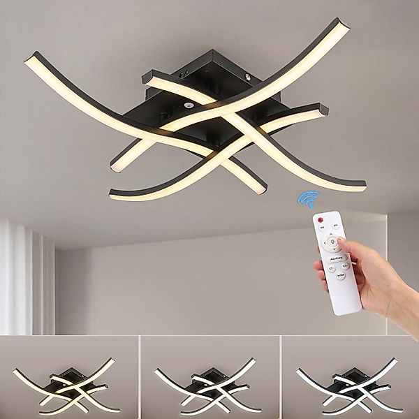 LETGOSPT Deckenleuchte LED Deckenlampe 4-flammig, 4x günstig online kaufen