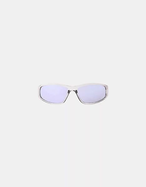 Bershka Sportliche Sonnenbrille Damen Grau günstig online kaufen