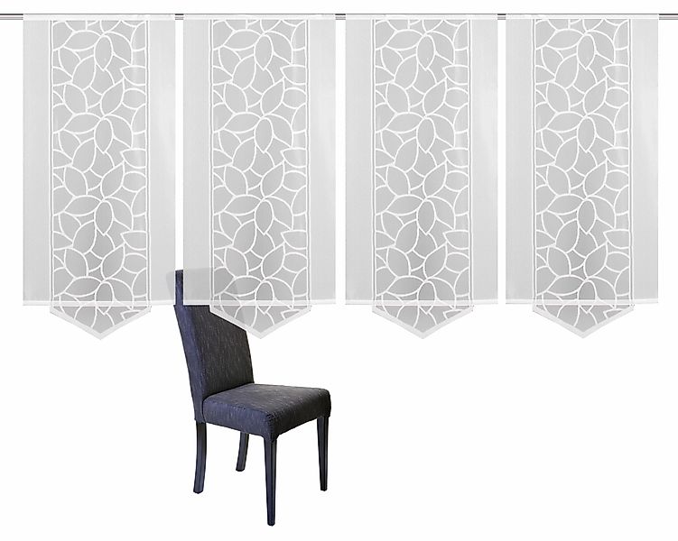 HOME WOHNIDEEN Schiebegardine »JENNA« Klettband 4 Stk. tlg. Schiebevorhang günstig online kaufen