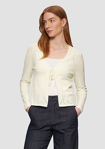 s.Oliver BLACK LABEL Strickjacke Feinstrick-Jacke mit günstig online kaufen
