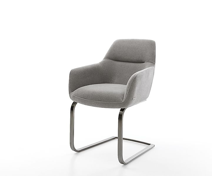 Freischwinger Pejo-Flex Strukturstoff Soft Grau Freischwinger flach Graphit günstig online kaufen