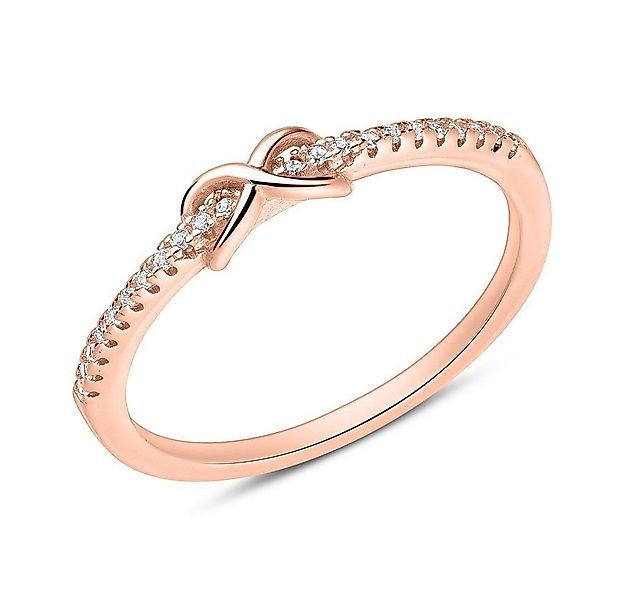 Unique Silberring Rosé mit Infinitysymbol und Zirkonia SR0310 günstig online kaufen