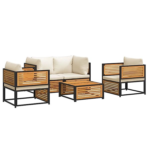 vidaXL 5-Tlg Garten-Sofagarnitur mit Kissen Massivholz Akazie 3214919 günstig online kaufen