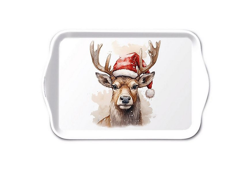 Ambiente Luxury Paper Products Dekoteller, Tablett Melamin 21x13cm mit Hirs günstig online kaufen