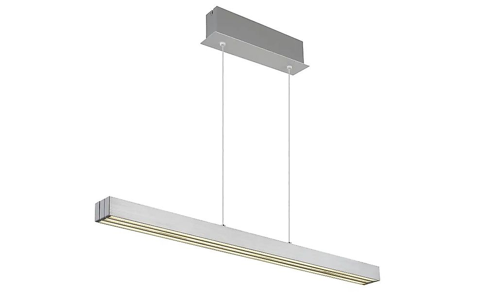 LED-Hängelampe Ethan, alufarben, Metall, 150 cm, ausziehbar günstig online kaufen