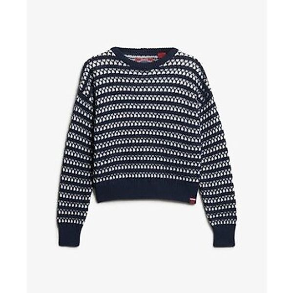 Superdry  Pullover Pull crop rayé en crochet femme günstig online kaufen