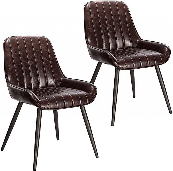 EUGAD Esszimmerstuhl (2 St), Retro, Sitzfläche günstig online kaufen