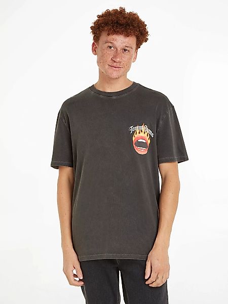 Tommy Jeans T-Shirt TJM REG VINTAGE FIRE LIPS TEE mit Rundhalsausschnitt günstig online kaufen
