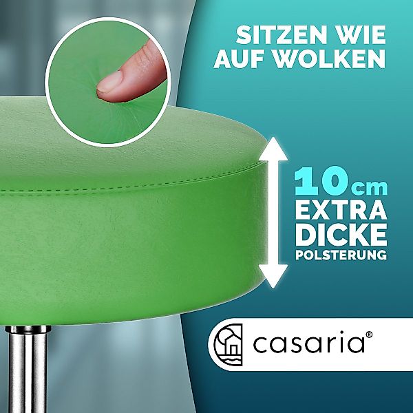 Casaria Drehhocker, Höhenverstellbar 10cm Polsterung 46-60cm günstig online kaufen