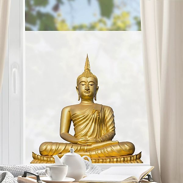 Fensterfolie Goldener Buddha günstig online kaufen