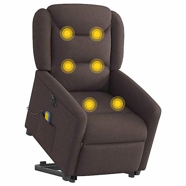 vidaXL Elektrischer Massagesessel mit Aufstehhilfe Dunkelbraun Stoff 330322 günstig online kaufen