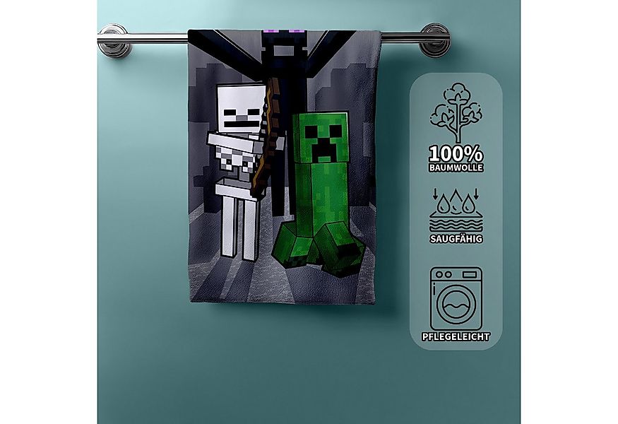 Jerry Fabrics Handtücher Minecraft Mob Attack Duschtuch Badetuch Strandtuch günstig online kaufen