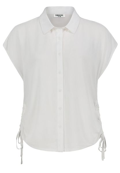 SUBLEVEL Blusenshirt Kurzärmeliges Hemd mit Kragen günstig online kaufen