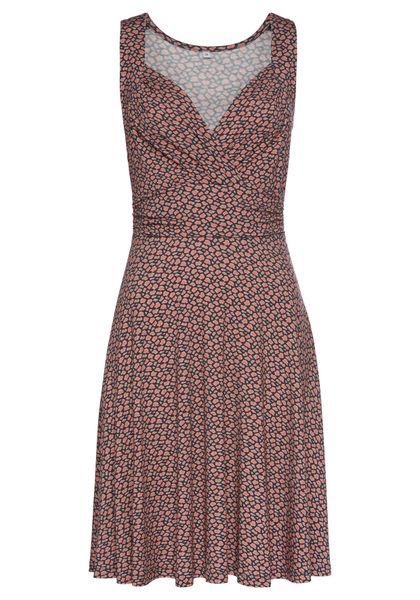 Vivance Jerseykleid mit Alloverdruck in Wickeloptik, günstig online kaufen