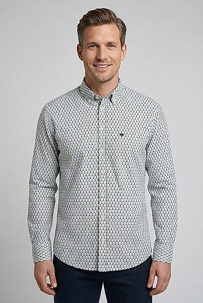 FYNCH-HATTON Langarmhemd mit Mininalprint und Button-down-Kragen günstig online kaufen