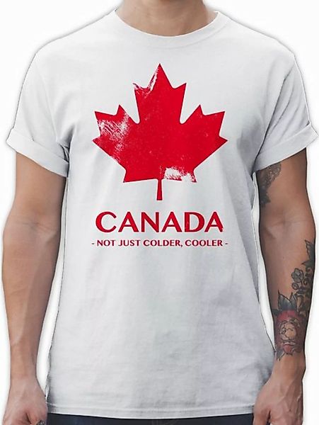 Shirtracer T-Shirt Canada Not just colder cooler - Souvenir Geschenk Länder günstig online kaufen