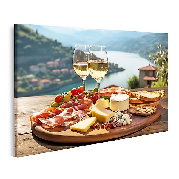 islandburner Leinwandbild Italienische Vorspeise Prosciutto Antipasti günstig online kaufen