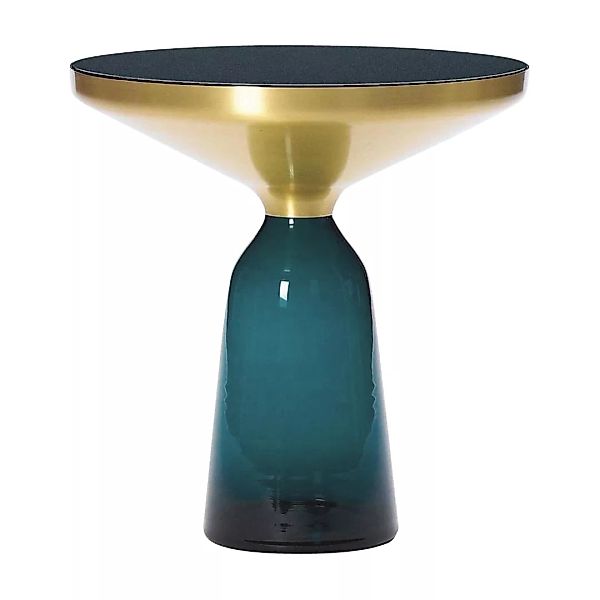 ClassiCon - Bell Side Table Beistelltisch Messing - montana-blau/Kristallgl günstig online kaufen