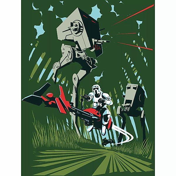 Komar Bild "Star Wars Classic Vector Endor", Star Wars, (1 St.), Wandbild z günstig online kaufen