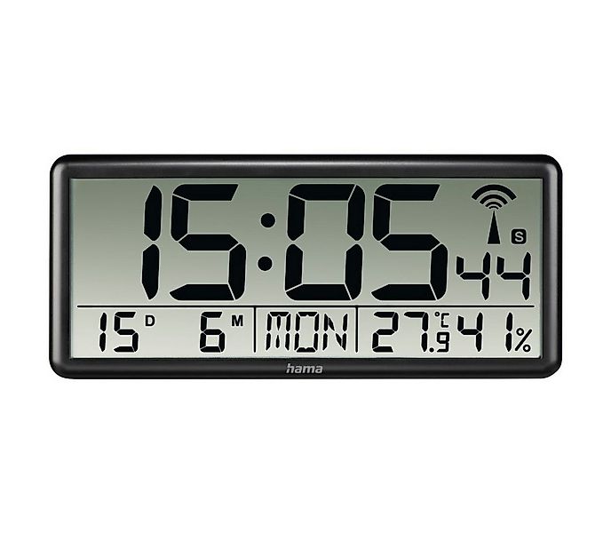 Hama Funkwanduhr Funkwandhuhr Wanduhr Jumbo DFC Digital extragroße Anzeige günstig online kaufen
