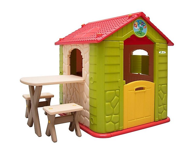 LittleTom Spielhaus Kinder Spielhaus ab 1 Garten Kinderhaus mit Tisch, Indo günstig online kaufen