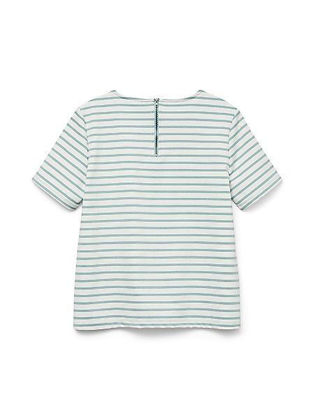 Vero Moda Rundhalsshirt "VMABBY SS ZIP TOP JRS NOOS", mit kurzem Reißversch günstig online kaufen