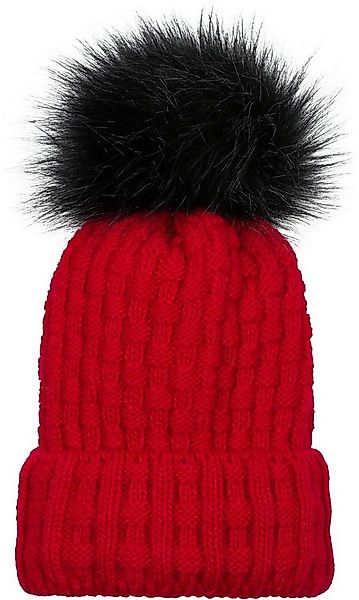 styleBREAKER Bommelmütze Strick Bommelmütze mit Flecht Muster (1-St) günstig online kaufen