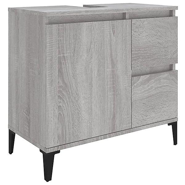 Vidaxl Badschrank Grau Sonoma 65x33x60 Cm Holzwerkstoff günstig online kaufen