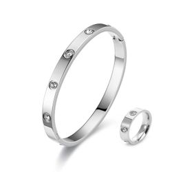 ROUGEMONT Schmuckset Damen Schmuckset Hochglanz Armreif günstig online kaufen