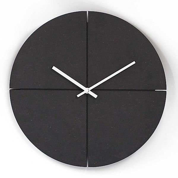 K&L Wall Art Wanduhr Lautlose MDF Holzuhr Schwarz Weiß Retro Uhr modern Met günstig online kaufen