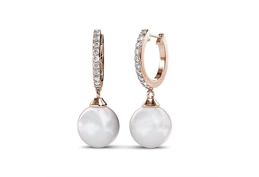 ROUGEMONT Perlenohrringe Extravagante Damen Perlen Creolen Ohrringe Hypoall günstig online kaufen