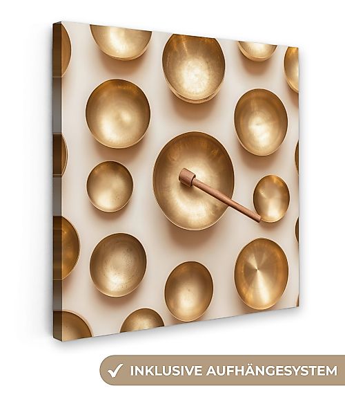 OneMillionCanvasses® Leinwandbild Symmetrisch - Gold - günstig online kaufen