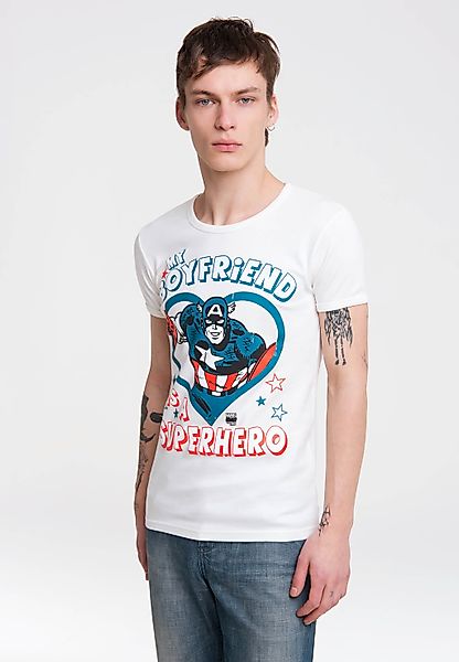 LOGOSHIRT T-Shirt "Marvel - Captain America - Boyfriend" mit Captain Americ günstig online kaufen
