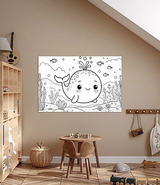 queence Bild "Kleiner Wal" Blätter  Blätterbilder  Figuren  Fisch & Meeresf günstig online kaufen