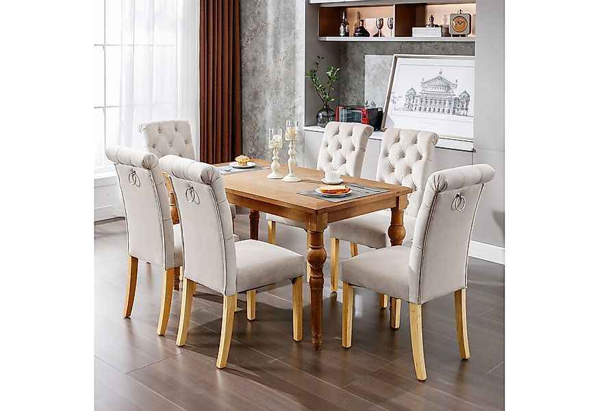 Flieks Esszimmerstuhl (4 St), 4er Set Polsterstuhl Wohnzimmerstuhl Samt mit günstig online kaufen