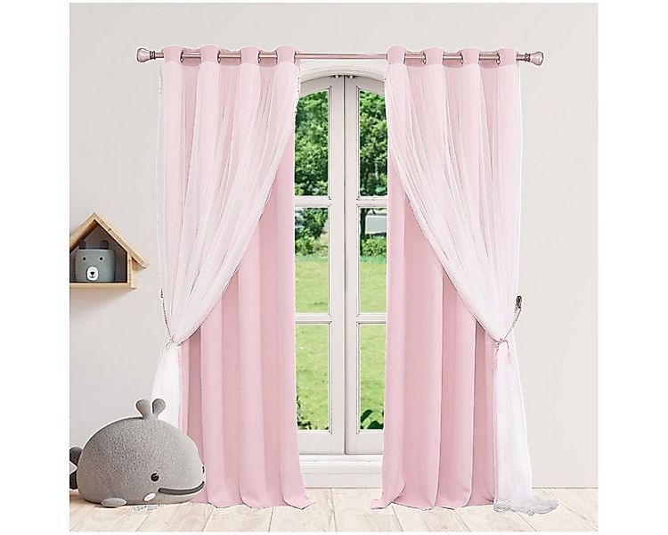 Qelus Gardine Verdunkelungsvorhang Doppelschicht Wärmeisolierter Blickdicht günstig online kaufen