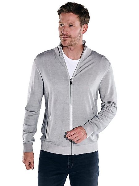 ENGBERS GERMANY Cardigan Herren Cardigan aus edler Merinowolle, Silbergrau günstig online kaufen